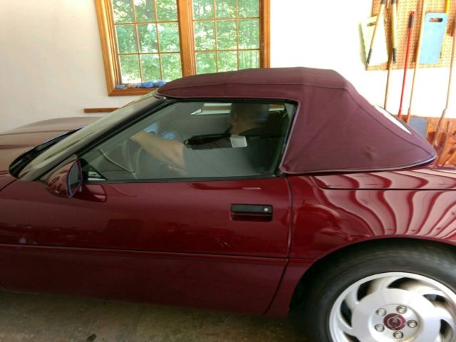 corvette 40th anniversary convertible ruby red