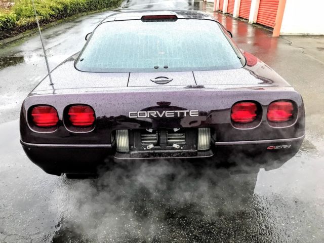 1992 chevrolet corvette zr-1, black metallic rose exterior - 40,499 miles