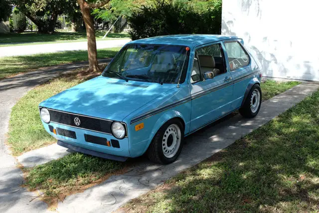 1977 vw rabbit miami blue - 2 door hatchback