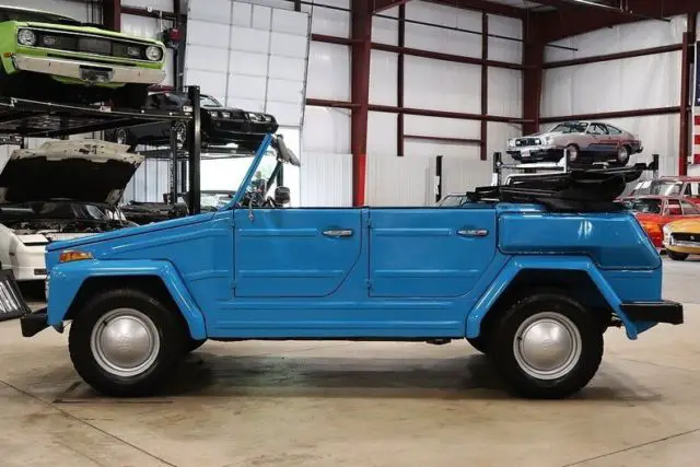 1973 volkswagen thing 77801 miles laguna blue convertible 1.6l h4 4 speed manua