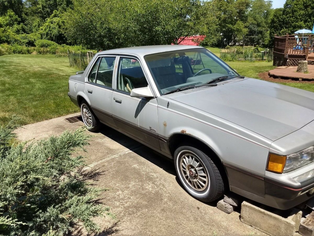 rare 1987 cadillac cimarron sedan silver grey fwd automatic