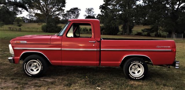 1971 ford f-100 swb sport custom pickup truck with mustang 5 speed transmission