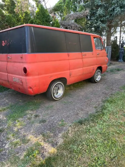 1966 dodge a100 red rwd automatic