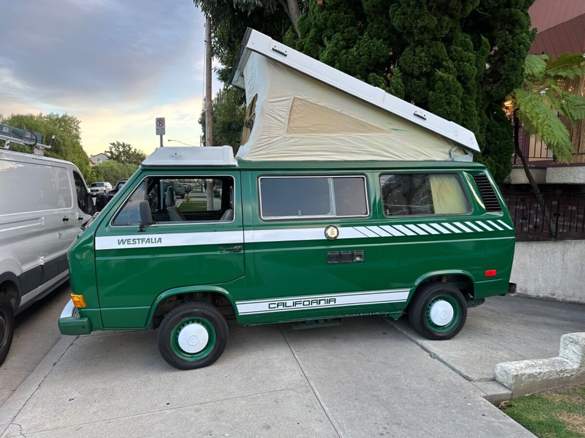 no reserve 1983 volkswagon westfalia pop top camper original california car