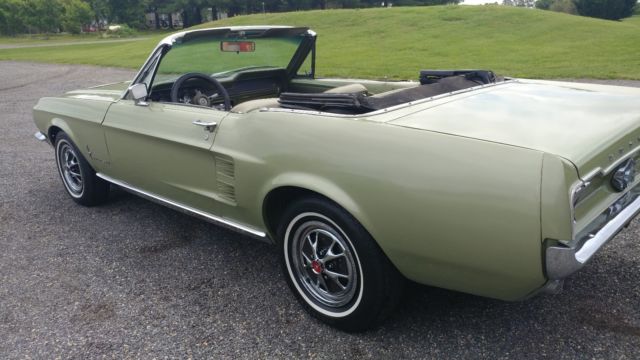 1967 ford mustang convertible 289 automatic transmission lime gold