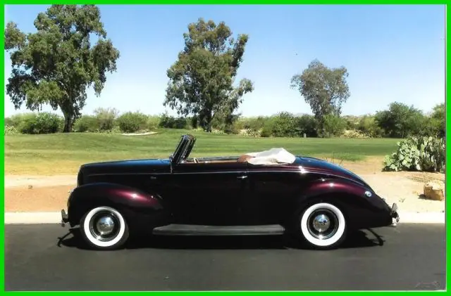 1939 ford deluxe convertible rwd 350 summit crate motor, turbo 350 transmission