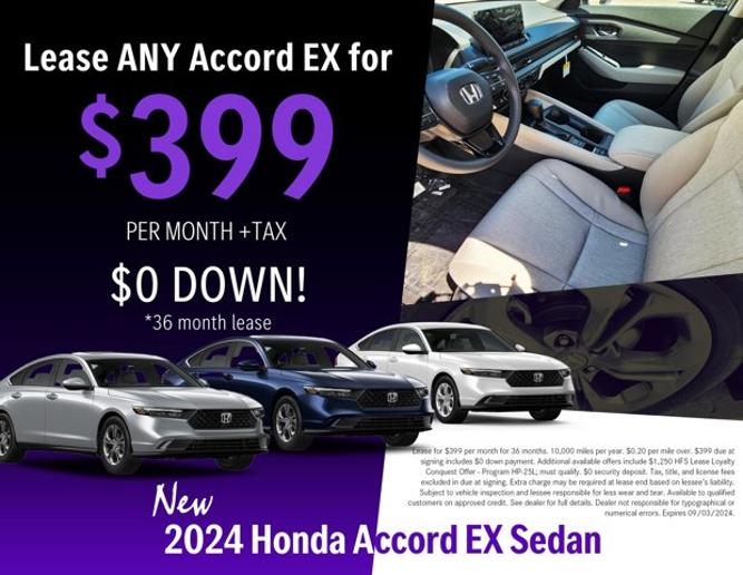 new 2024 honda accord sedan ex