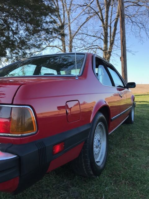 1985 bmw e24 635csi zinno/black 5spd manual trans m6