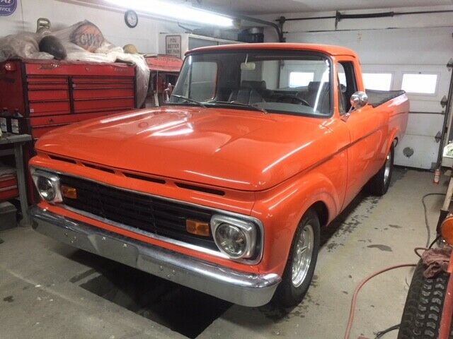1962 ford f100 unibody miles orange pick-up hot rod street rod short bed