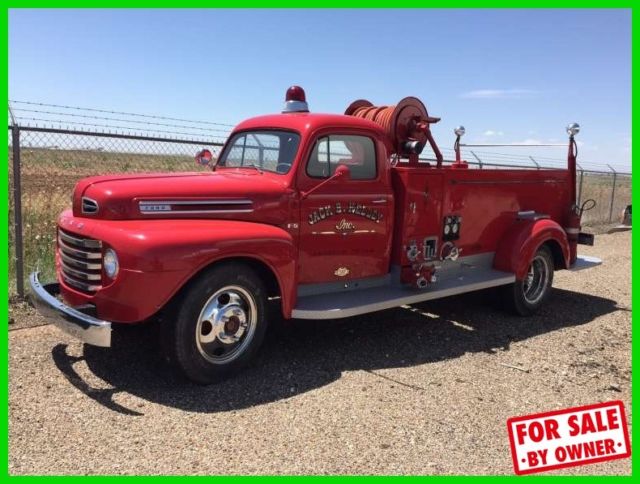 1948 ford f5 classic antique fire project truck v8 3 speed manual trans c60819