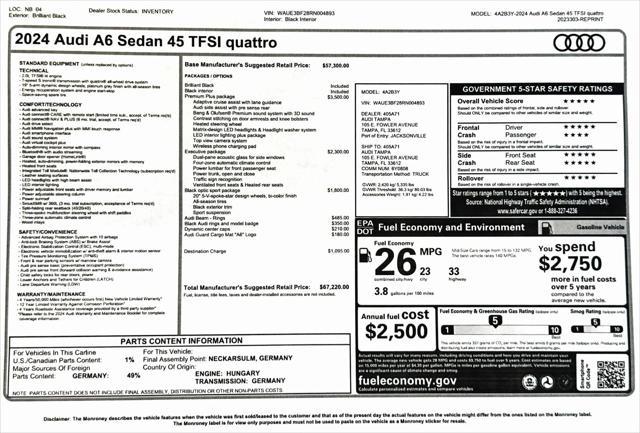 2024 audi a6 45 premium plus