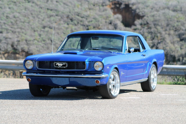 1966 ford mustang restomod - 351w, automatic, p/s, shelby hood, factory v8 car
