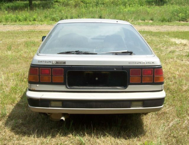 vintage 1984 datsun nisson 200sx two door car silver 200 sx