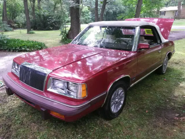 1986 chrysler lebaron convertible turbo - classic car