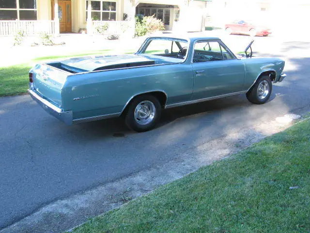 1966 chevrolet el camino 396 a/t artesian turquoise california black plate car