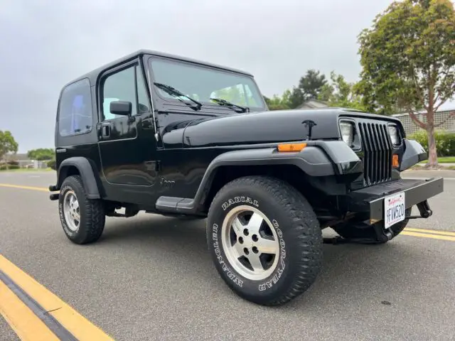1991 jeep wrangler / yj suv black 4wd manual s