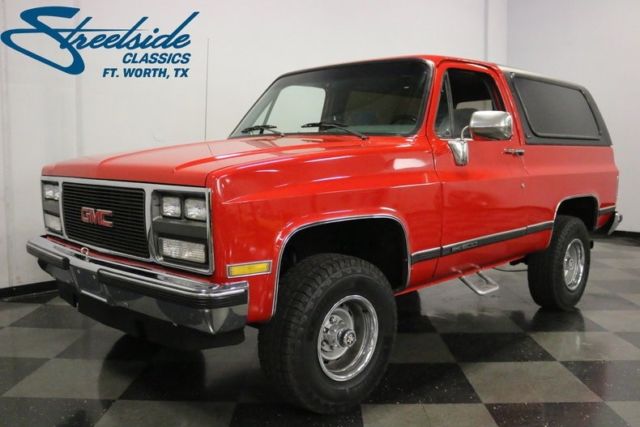1989 gmc jimmy 4x4 sle 57602 miles red suv 5.7 liter v8 4 speed automatic