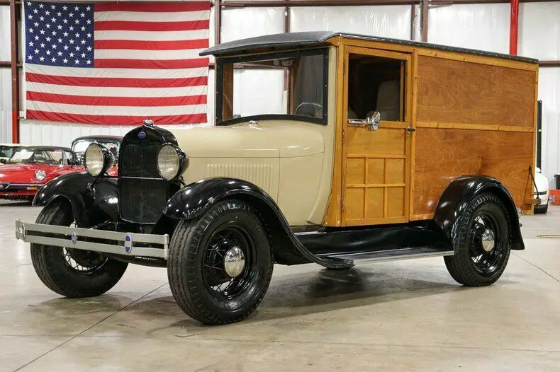1928 ford model a 6855 miles tan pickup truck i4 manual