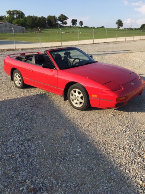 1993 nissan 240sx red convertible automatic transmission power windows power top
