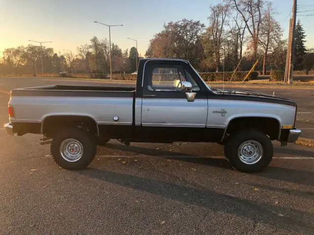 1981 chevrolet k10 pickup black 4wd manual silverado k10 short bed no reserve