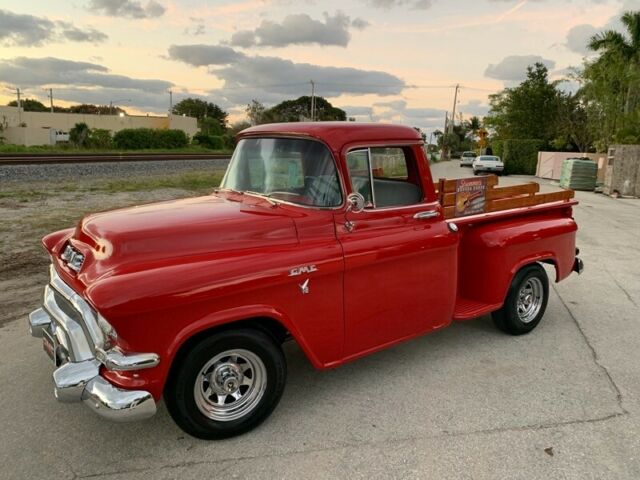 1956 gmc 100 0 red 317c.i, v8 3 speed manual