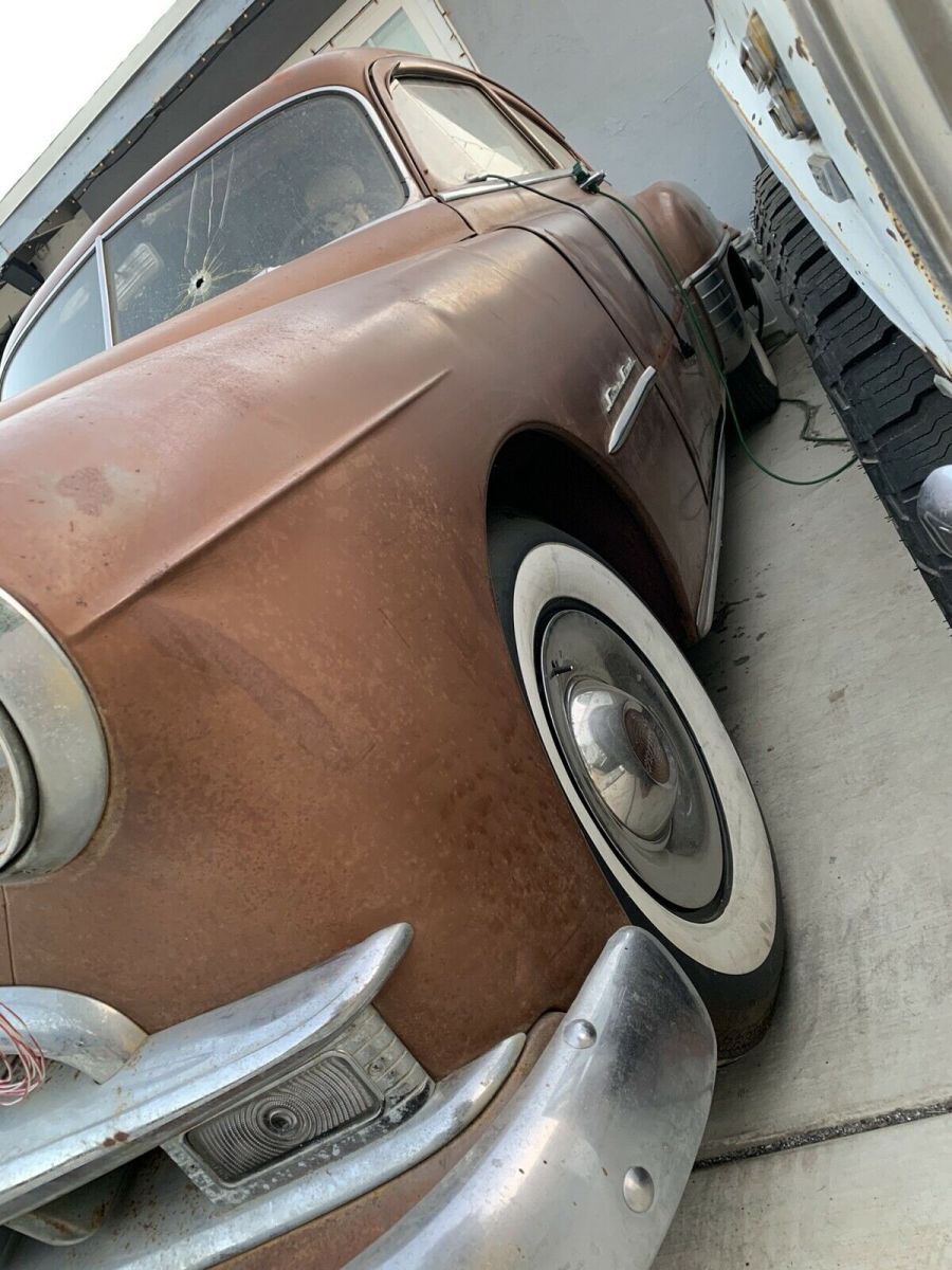 1949 pontiac streamliner fleetline sedan brown rwd manual silver streak
