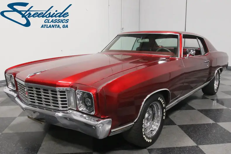 1972 chevrolet monte carlo 19683 miles candy brandywine coupe 355 v8 automatic