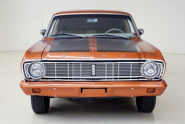 1966 ford falcon 68018 miles burnt orange & black tri-color sedan 200 ci 3 spd