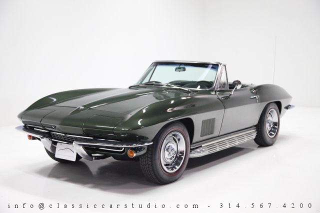 1967 chevrolet corvette convertible w/ 327 ci v8, 4-speed manual & sidepipes!