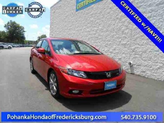 2012 honda civic sdn si in fredericksburg, va