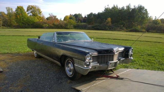 1965 65 cadillac fleetwood eldorado convertible-black on black with white top