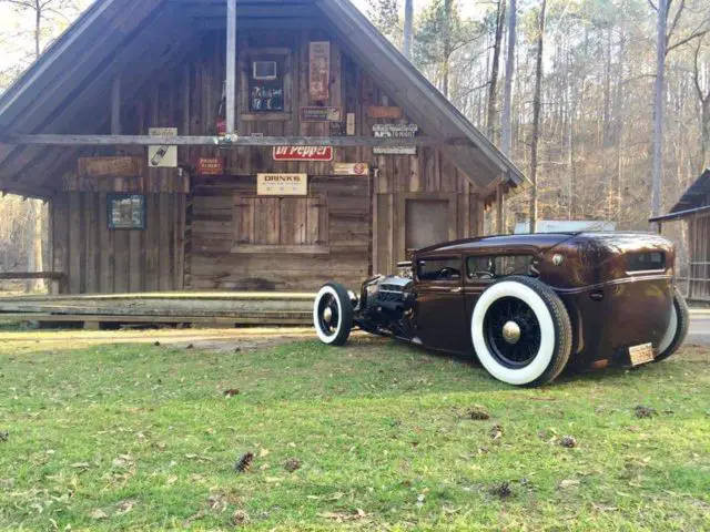 1930 model a ford street rat hot rod sedan chopped