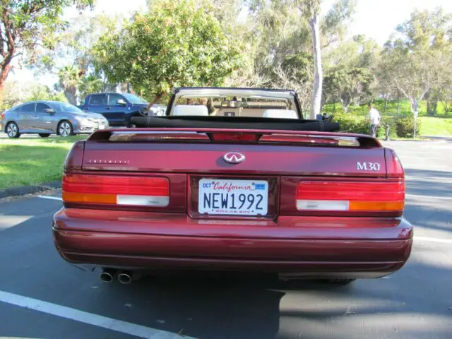 1992 infiniti m30 convertible, same owner 27 years, only 21k miles! time capsule