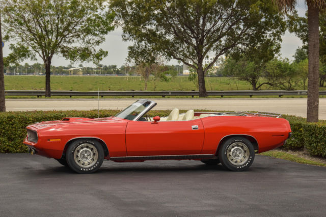 cuda convertible concours restoration 4-speed w/brodacast sheet
