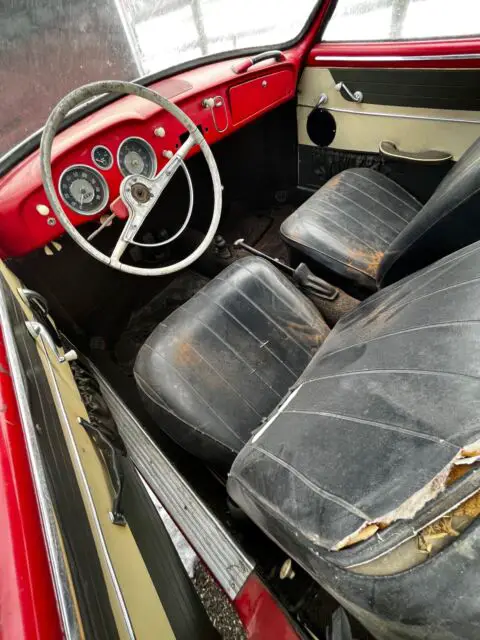 1959 volkswagen karmann ghia coupe red rwd manual