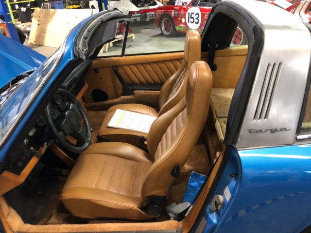 porsche 911s targa minerva blue/cork leather numbers match
