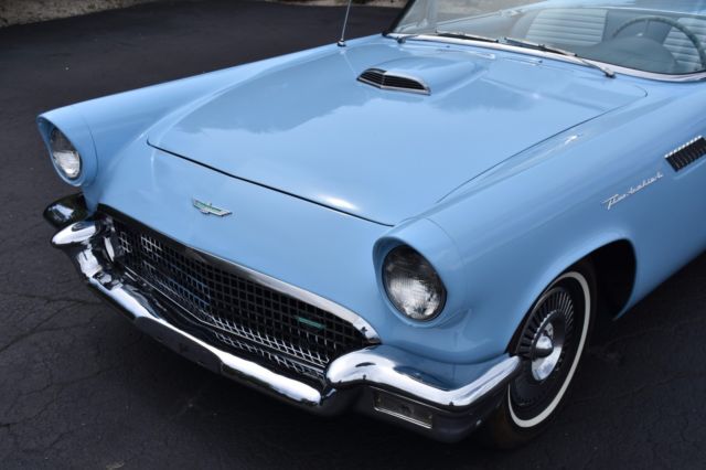 1957 ford thunderbird 0 blue convertible/hard top auto