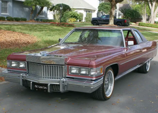 elegant mild custom survivor -1975 cadillac coupe de ville - 40k orig mi