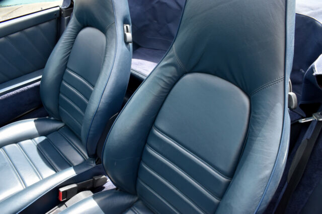 1987 porsche carrera cabriolet, silver with blue leather, recent service