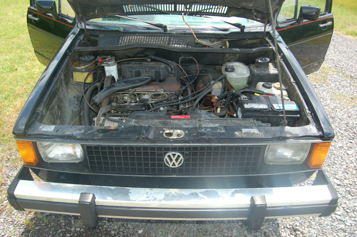 1981 volkswagen rabbit pickup truck - caddy - mk1 - black - 1.6l diesel - 4speed
