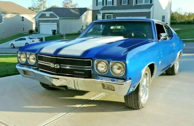 1970 chevrolet chevelle coupe fathom blue engine: 454