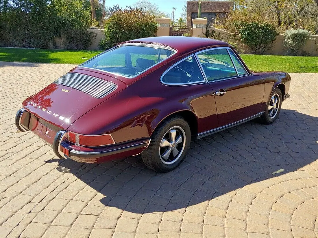 1971 porsche 911t- solid rust free southwest car- impeccably restored - rare red