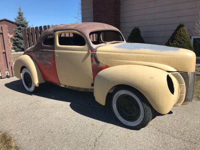 1940 40 ford deluxe coupe chopped top hot rod custom project no reserve look!!!!