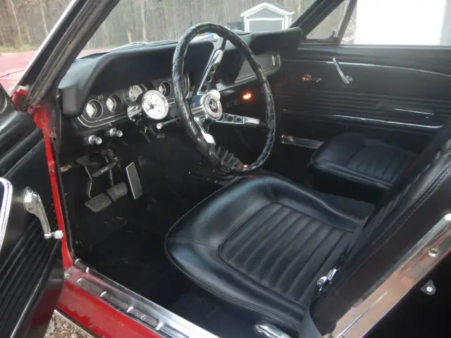 66 mustang 289 4 speed red coupe