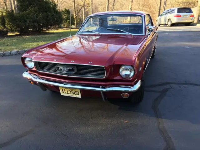 66 mustang coupe: 289 2v, auto, a/c, console & buckets, 84,000 miles;unmolested