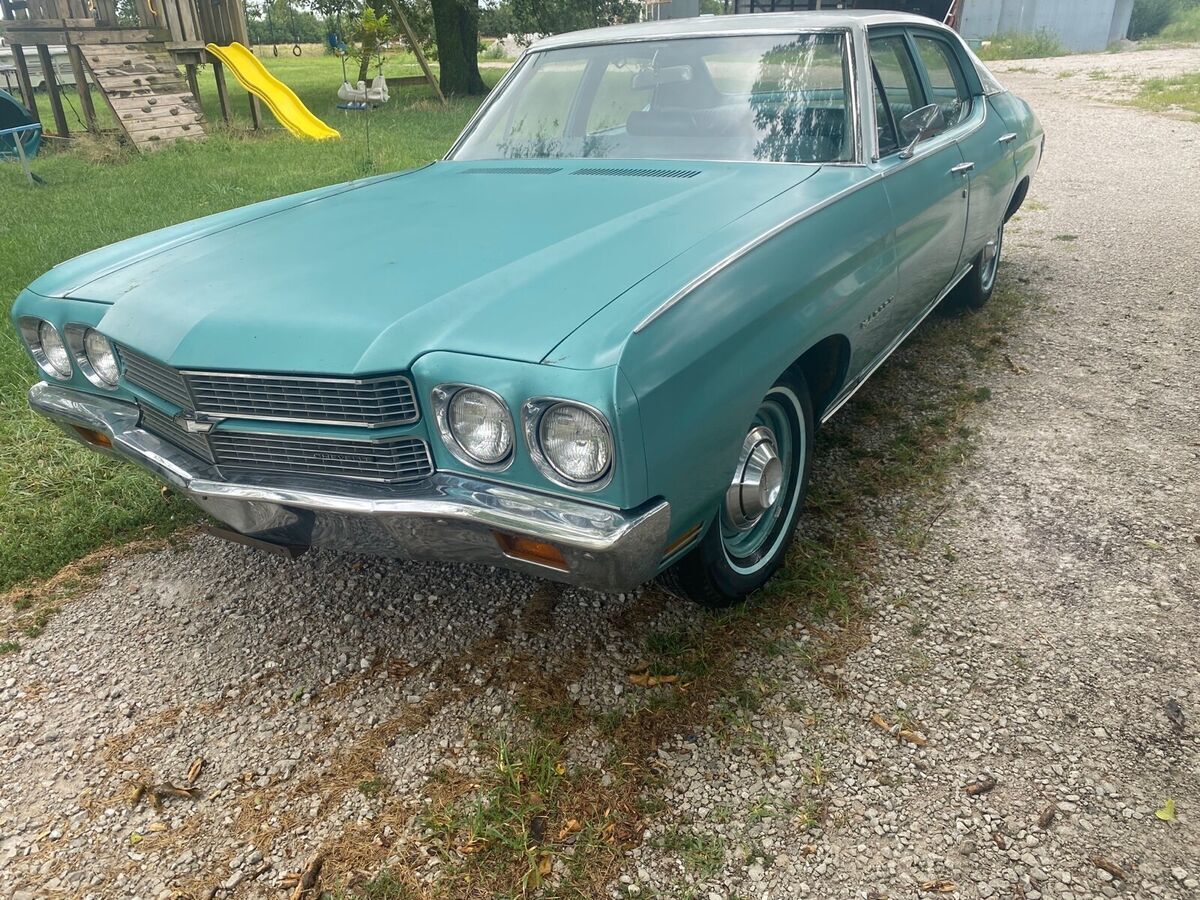 1970 chevrolet chevelle malibu sedan green rwd automatic