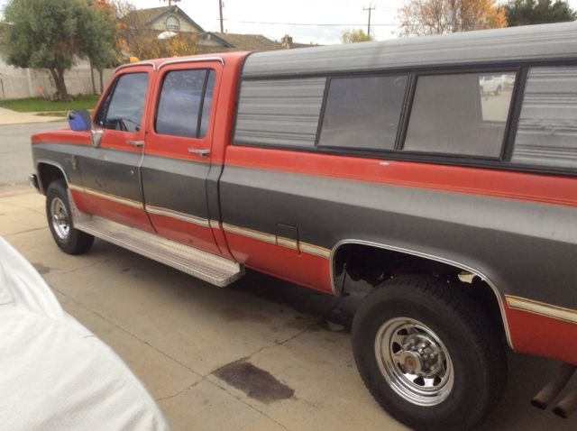 1988 chevy v/30 scottsdale crew cad 3+3 single wheel