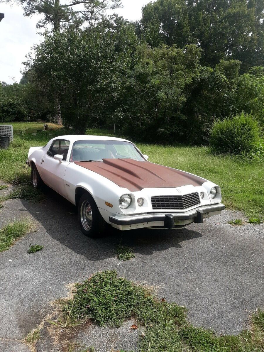 1976 chevrolet camaro coupe white rwd manual