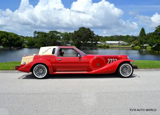 rare red zimmer golden spirit neo classic, 5.0 v8, wire wheels, leather interior