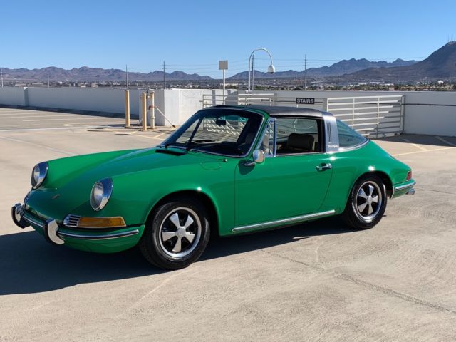 no reserve concourse 1970 porsche 911t targa conda green numbers matching rare